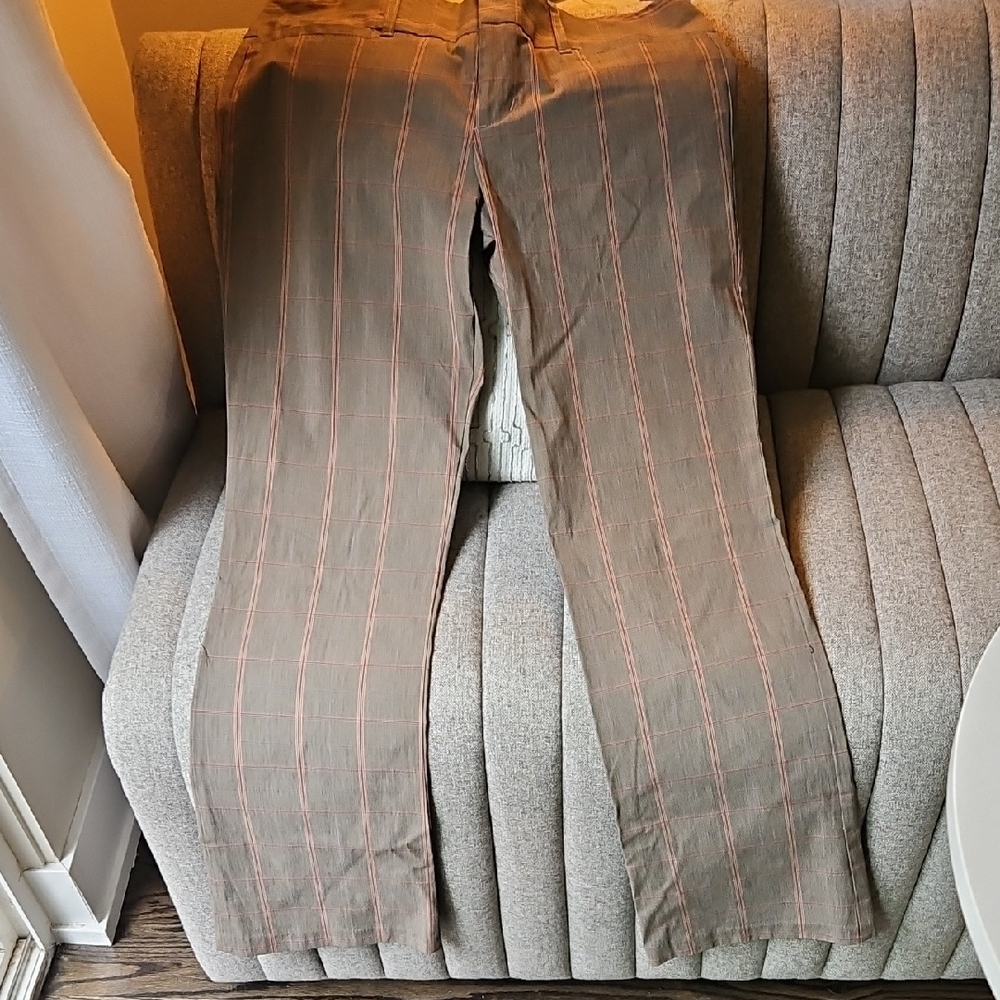 Brown Plaid Pants